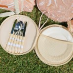 Picnic Round Plate Set |  Trailing Natives Tan